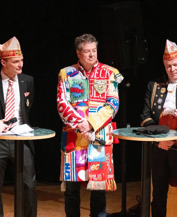 Talkrunde bei der karnevalistischen Matinee in der Philharmonie.
