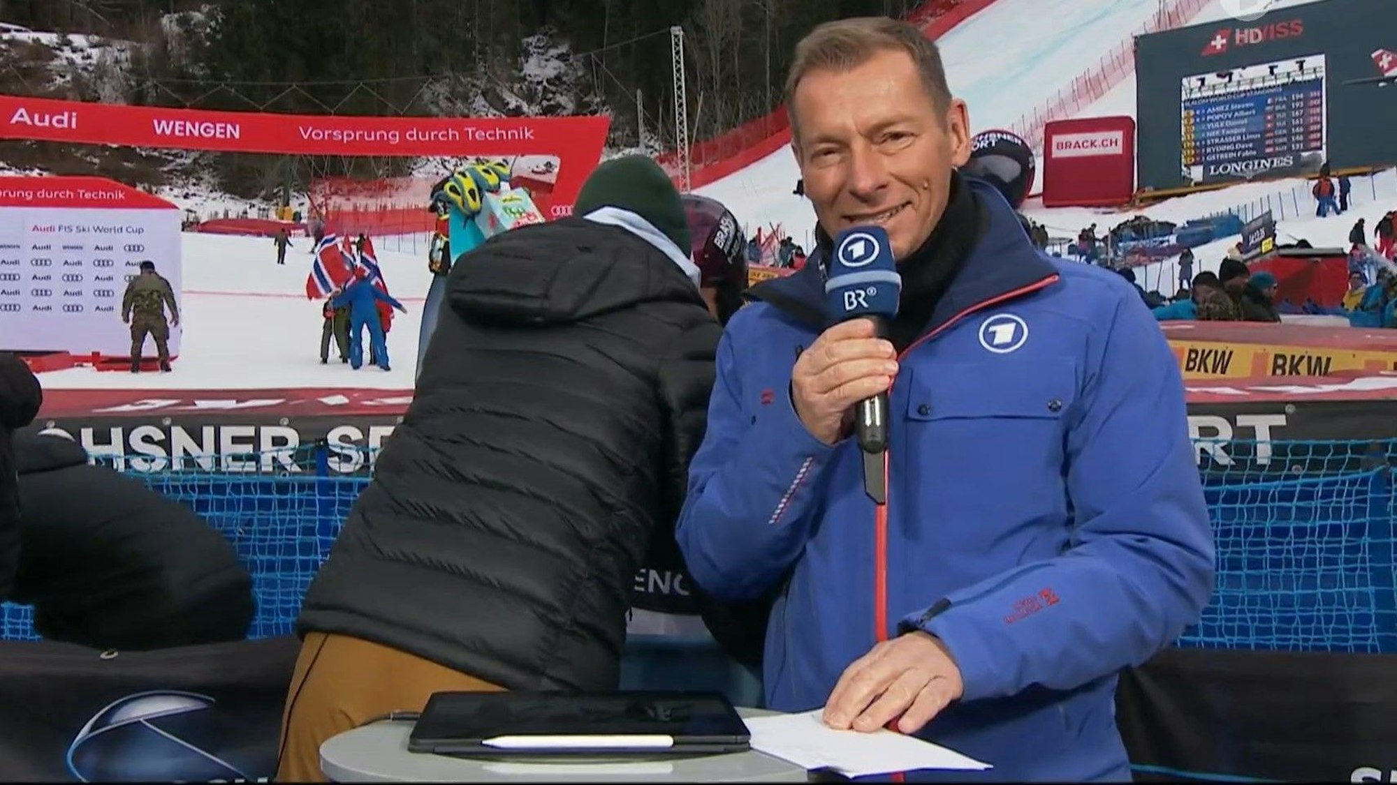 Felix Neureuther und Atle Lie McGrath vergießen nach dem Slalom-Rennen in Wengen Tränen.