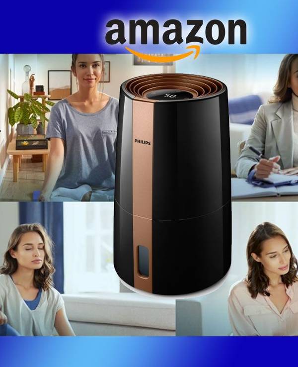 Auf dem Bild ist der Luftbefeuchter von Philips zu sehen.