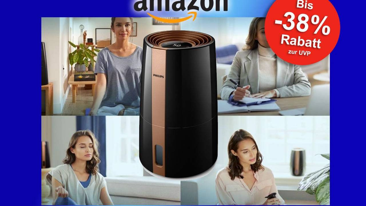 Auf dem Bild ist der Luftbefeuchter von Philips zu sehen.