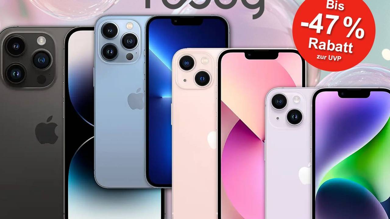 Darstellung verschiedener iPhone Modelle in verschiedenen Farben