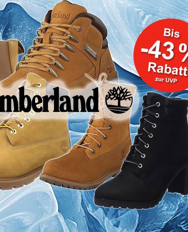 Darstellung von Timberland Schuhen im Sale beim Amazon Winterschlussverkauf