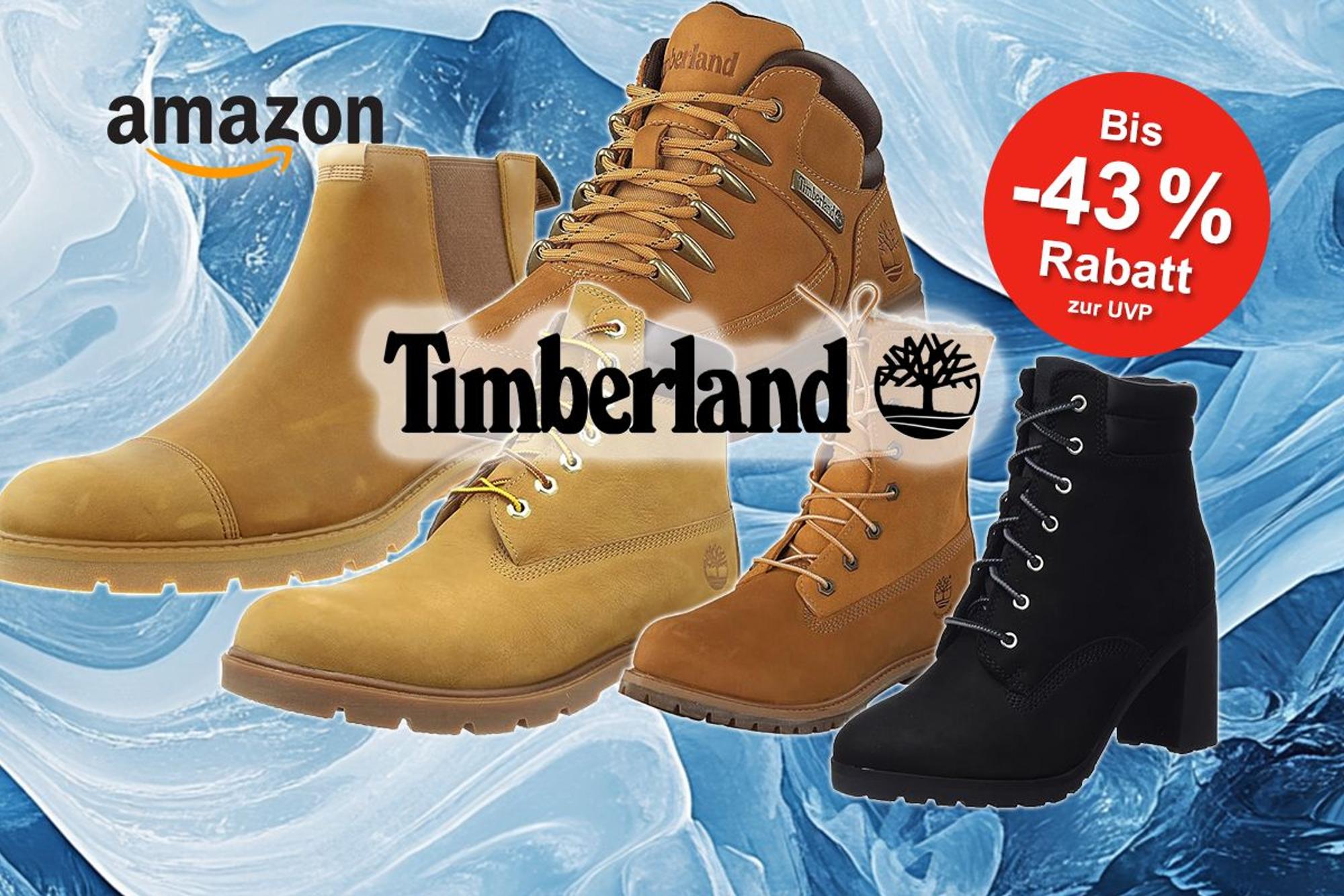 Darstellung von Timberland Schuhen im Sale beim Amazon Winterschlussverkauf