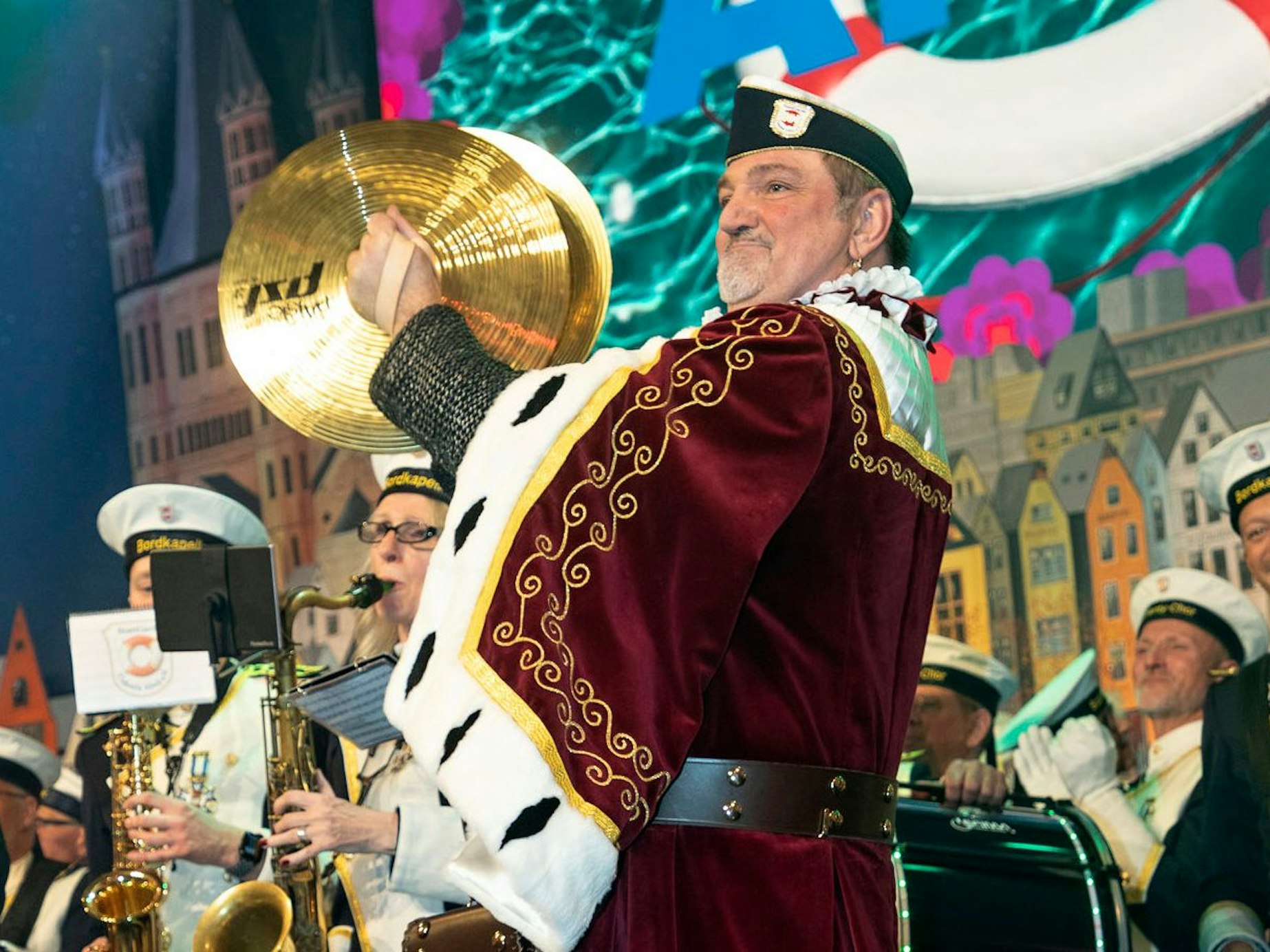 Bauer Michael aus dem Dreigestirn in Aktion.