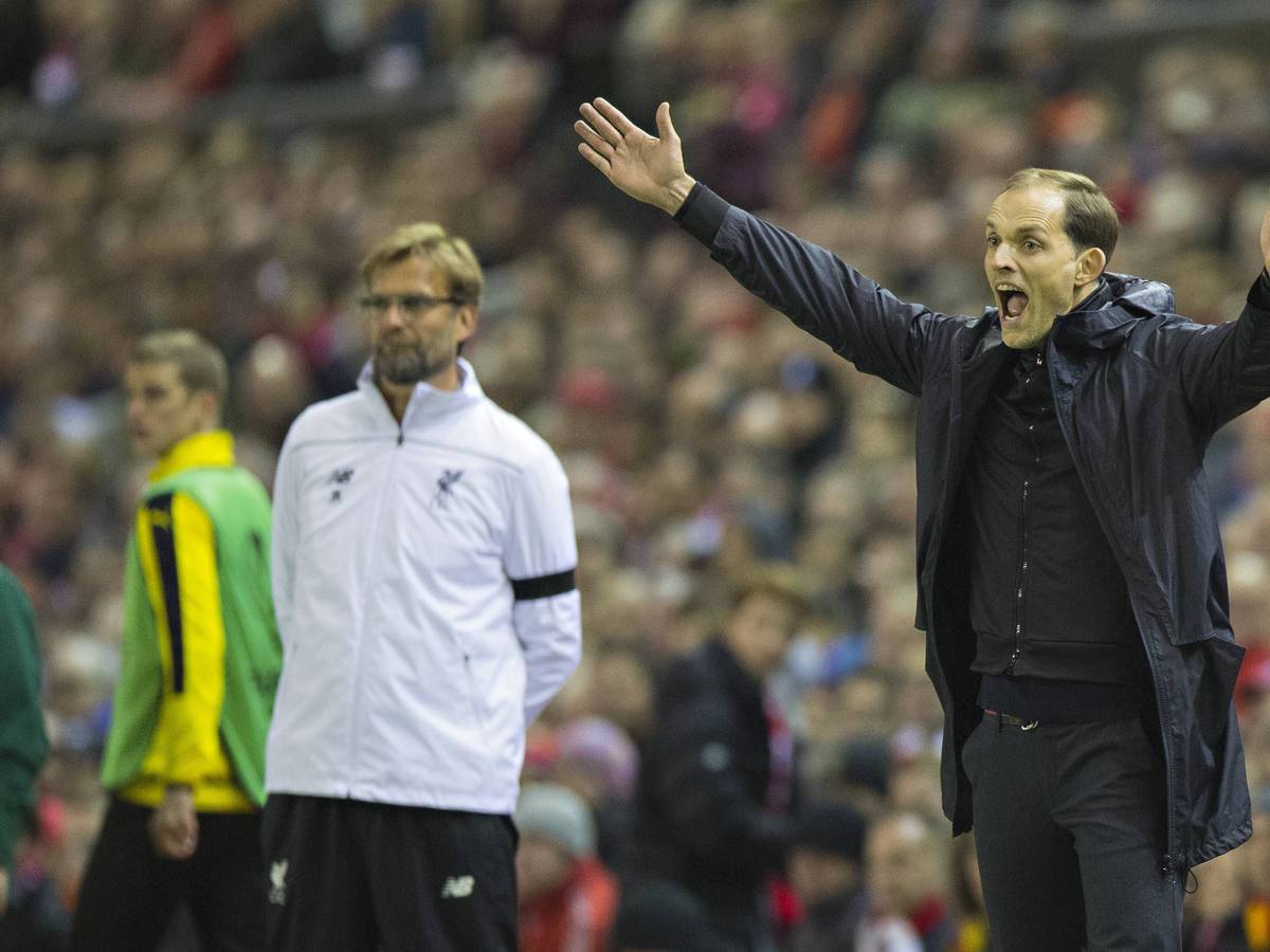 Thomas Tuchel und Jürgen Klopp bei einem BVB
