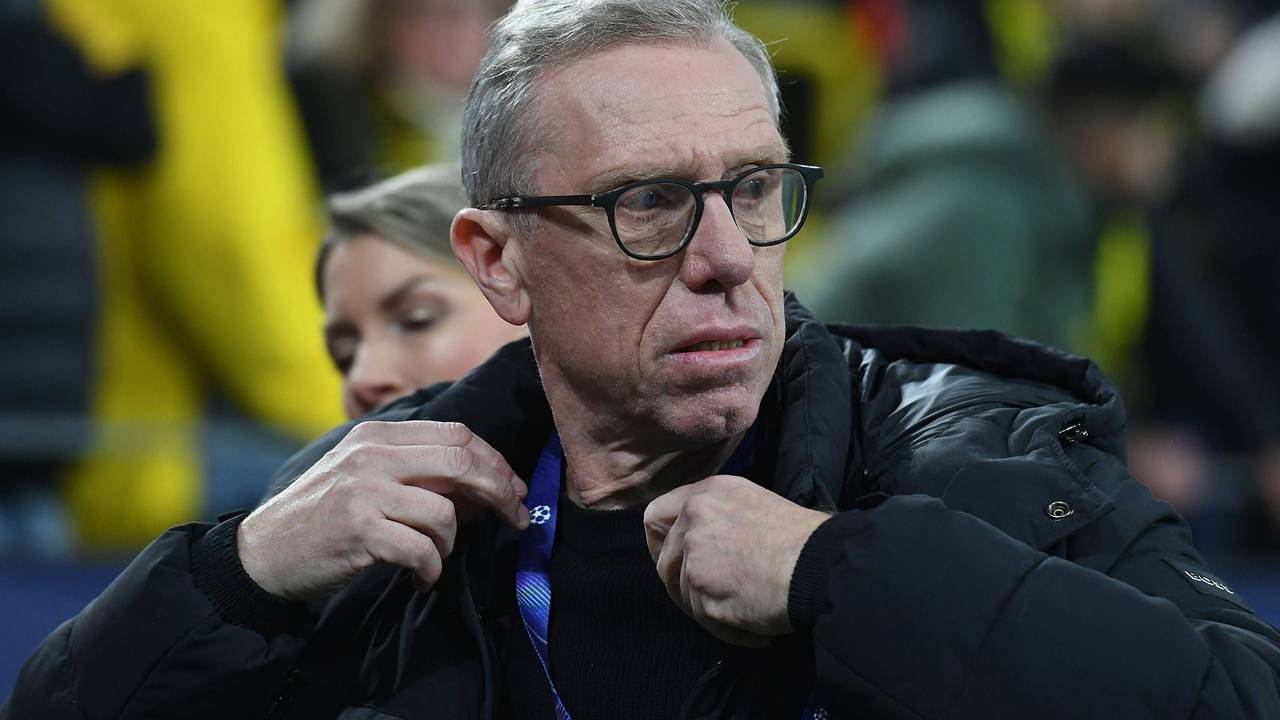 Peter Stöger im Stadion von Borussia Dortmund.