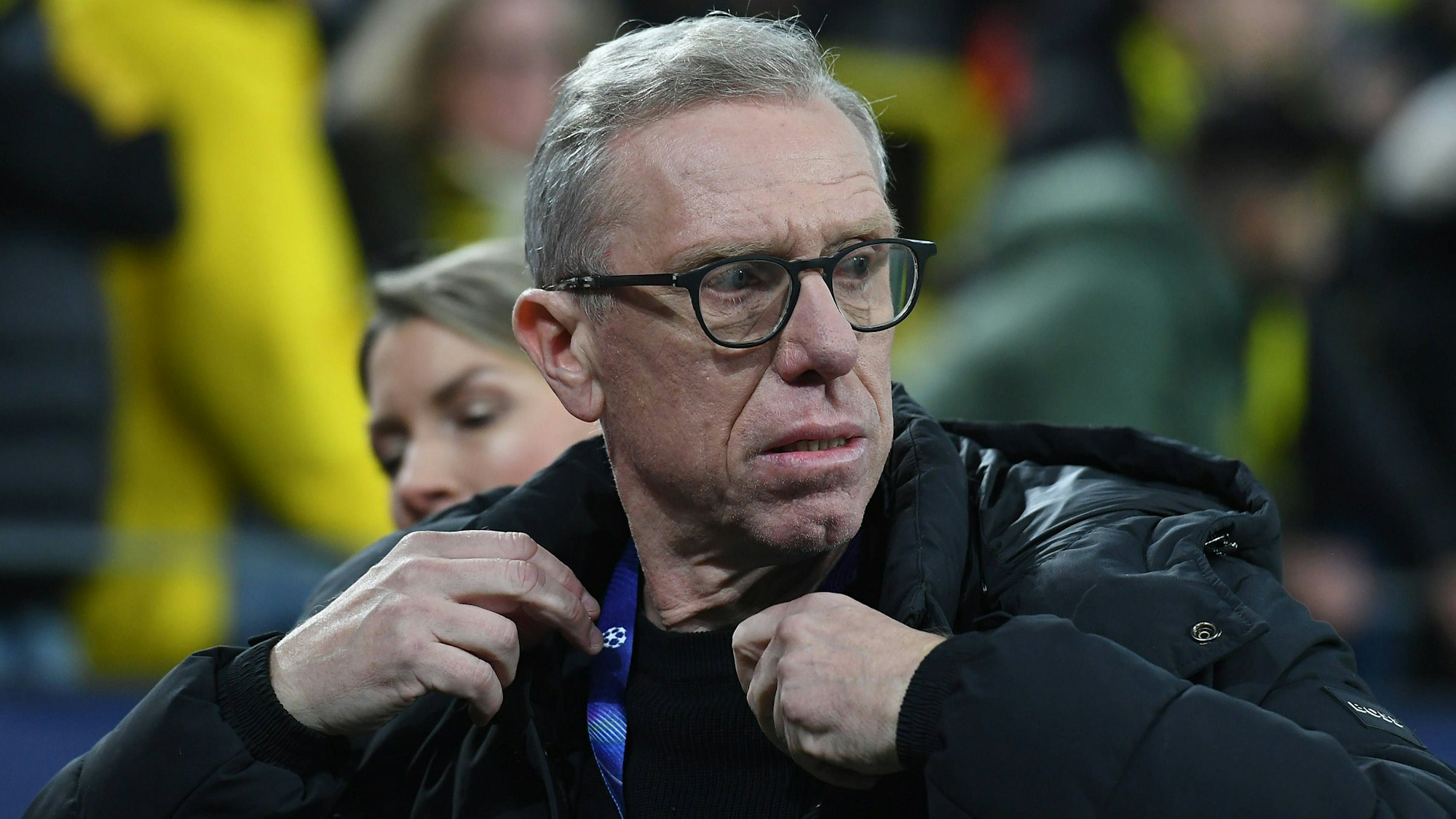Peter Stöger im Stadion von Borussia Dortmund.