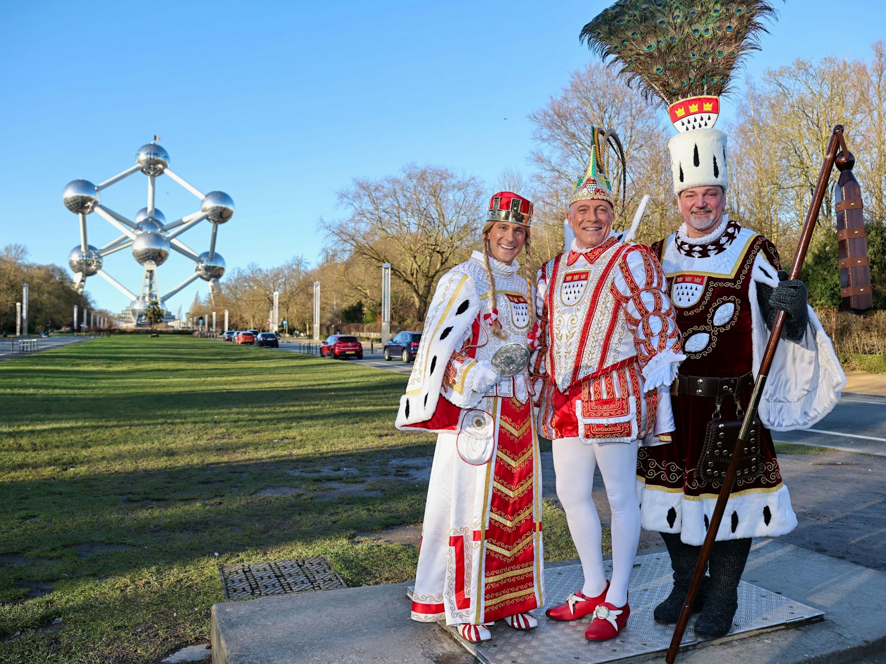 Kölner Dreigestirn in Brüssel.