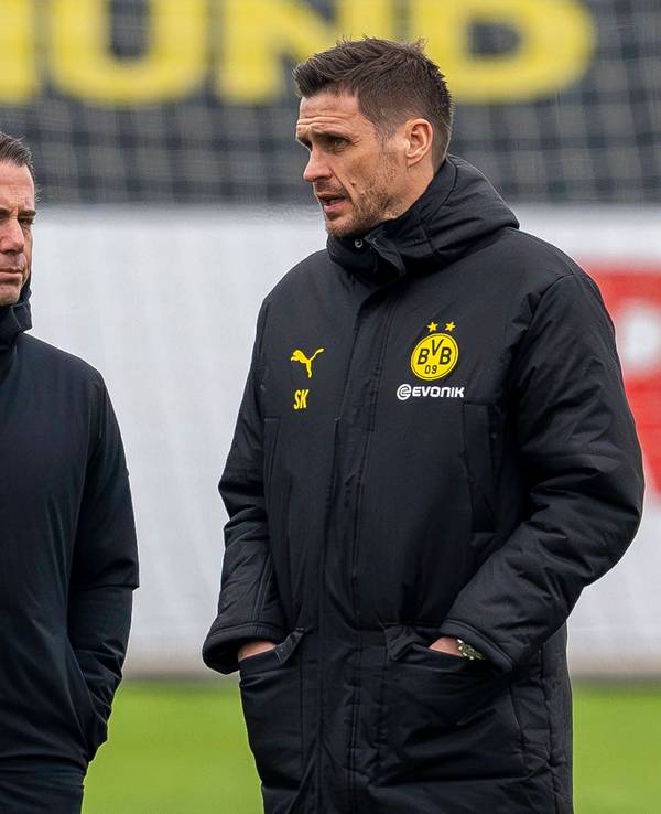 Die BVB-Bosse Lars Ricken und Sebastian Kehl im Gespräch.