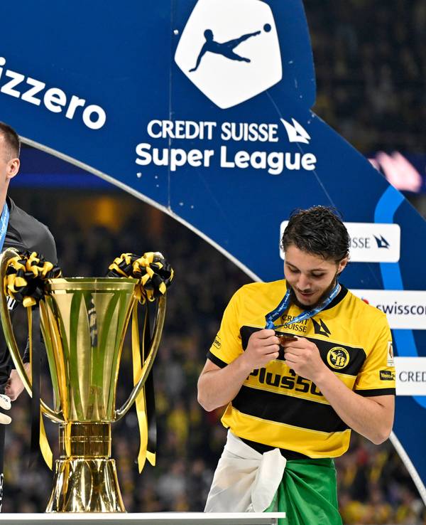 Torhüter Anthony Racioppi beim Pokalsieg mit den Young Boys Bern.