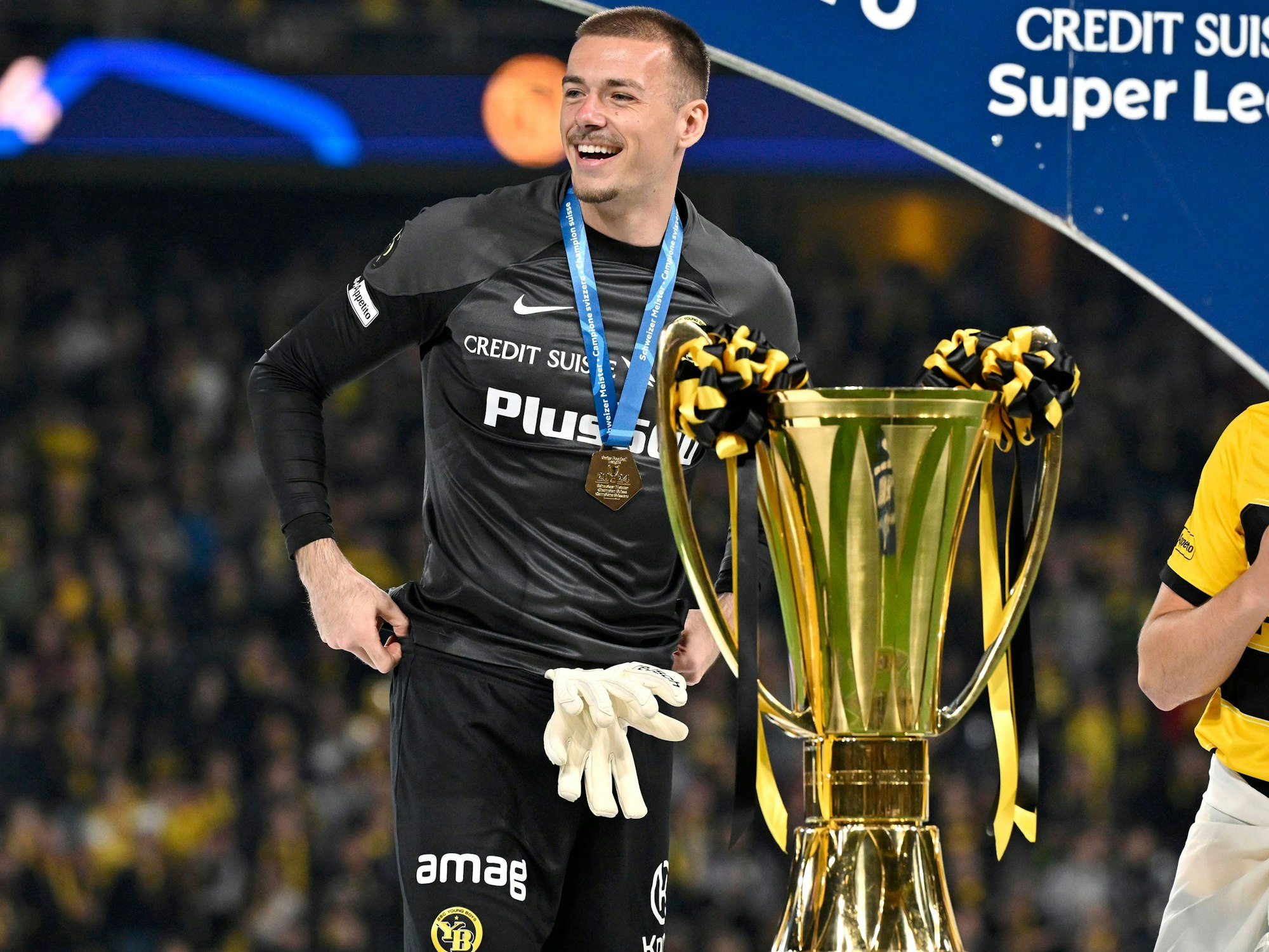 Torhüter Anthony Racioppi beim Pokalsieg mit den Young Boys Bern.