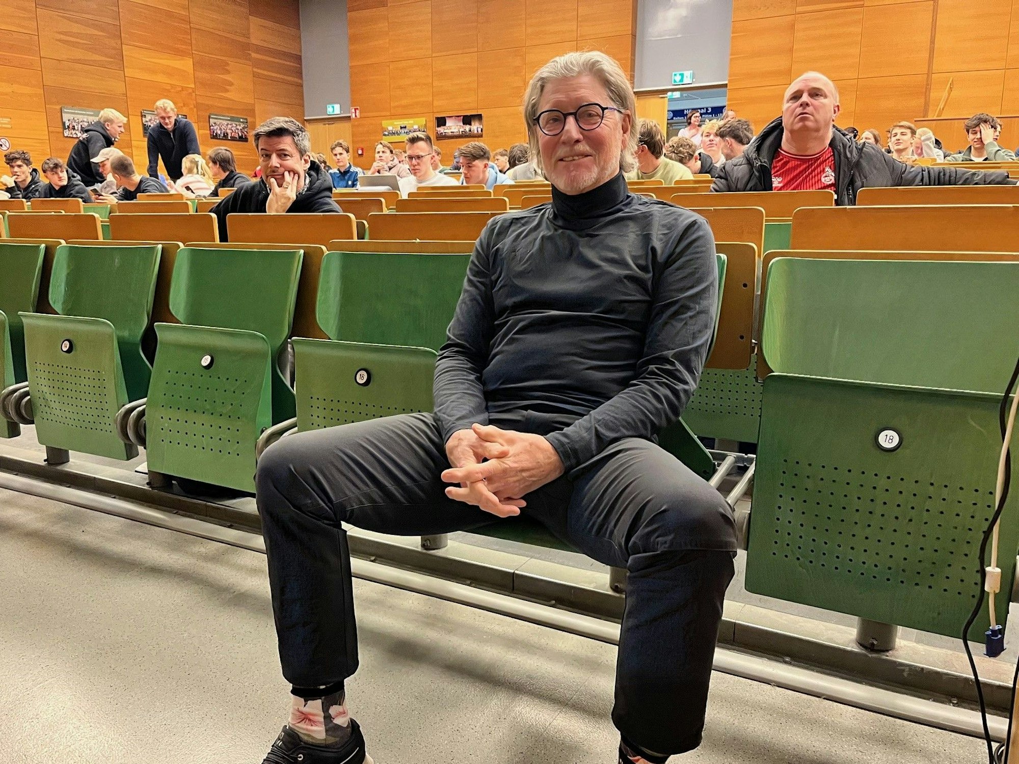 Toni Schumacher in der Sporthochschule in Köln.