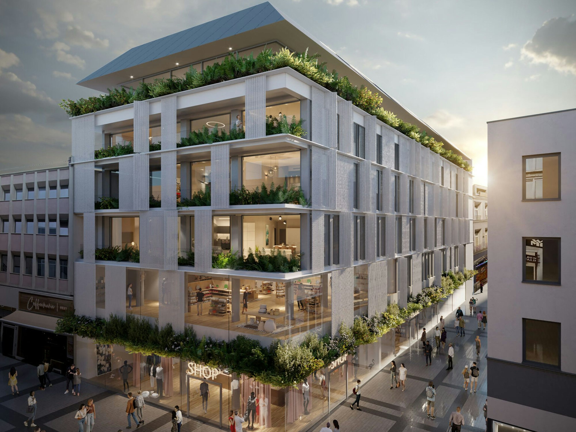 Eine Illustration: So soll das Gebäude auf der Hohe Straß nach dem Umbau aussehen.