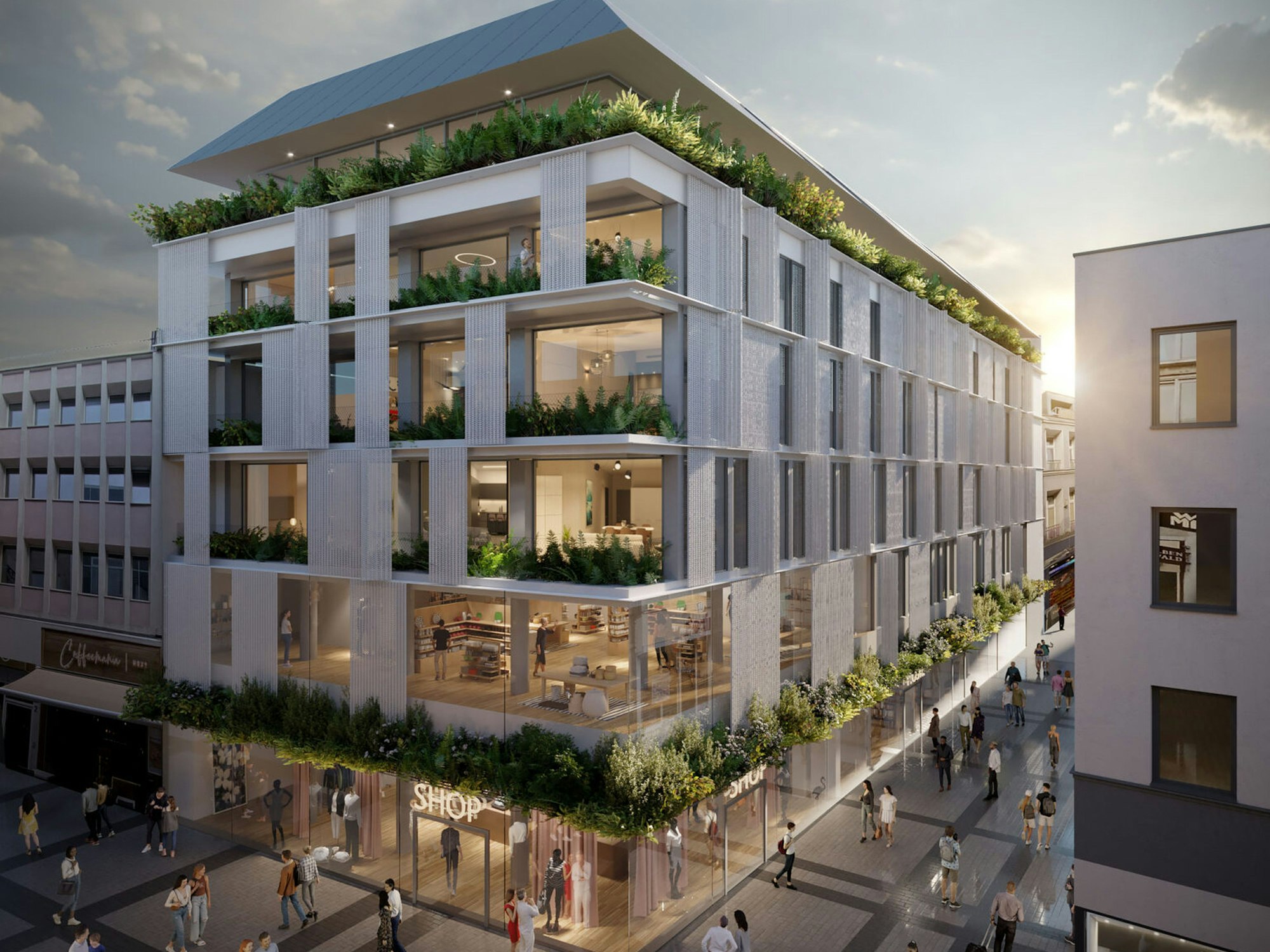 Entwurf für ein großes Geschäftsgebäude.