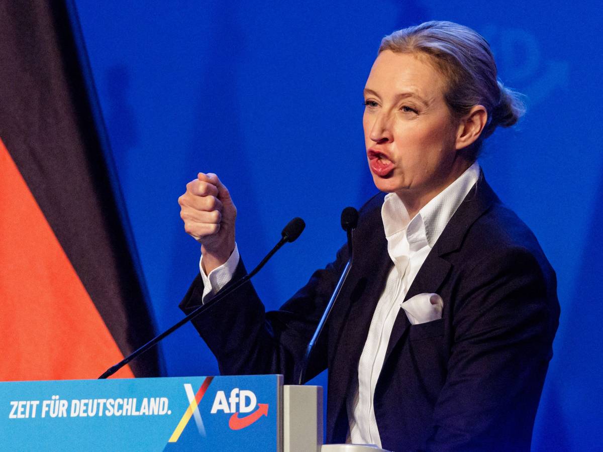 AfD-Spitzenkandidatin Alice Weidel am 25. Januar in Halle.