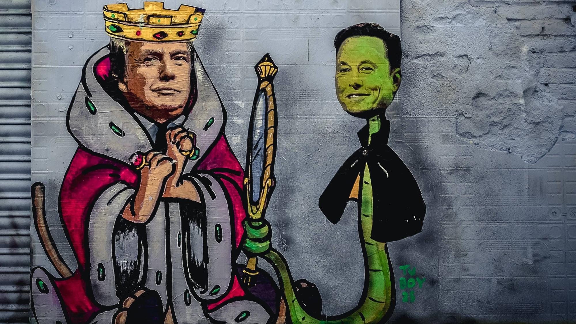 Gafitto in Barcelona mit Trump und Musk (Januar 2025)