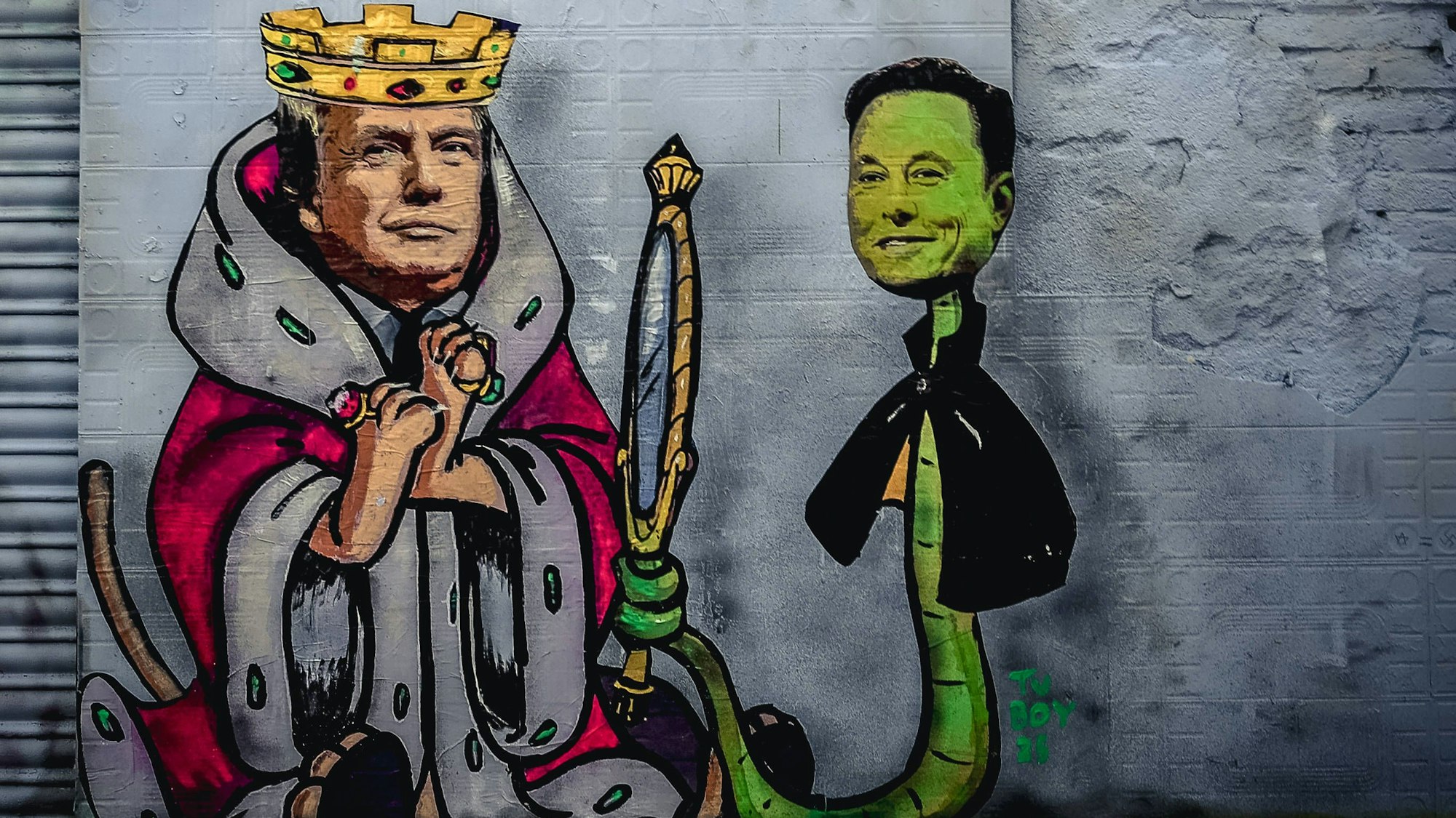 Gafitto in Barcelona mit Trump und Musk (Januar 2025)