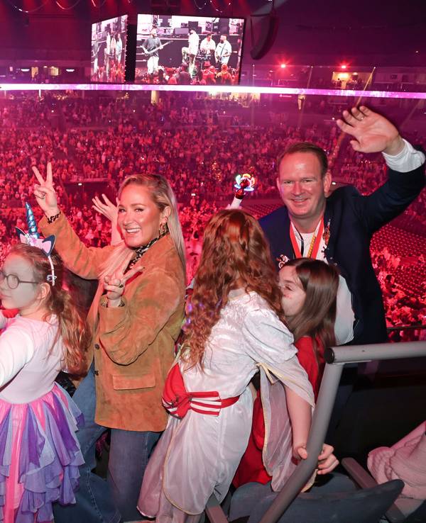 Michael Burgmer, Nathalie Drmota, Janine Kunze und Stefan Löcher in der Loge.