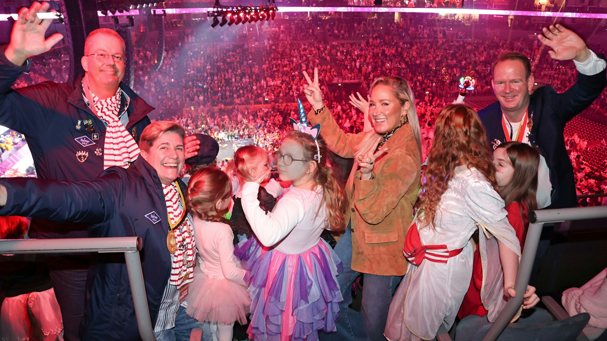 Michael Burgmer, Nathalie Drmota, Janine Kunze und Stefan Löcher in der Loge.