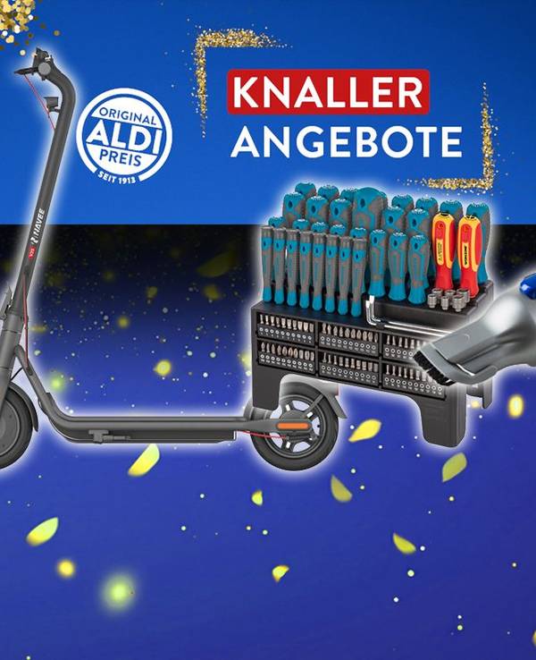 Darstellung von Angeboten aus dem ALDI Onlineshop
