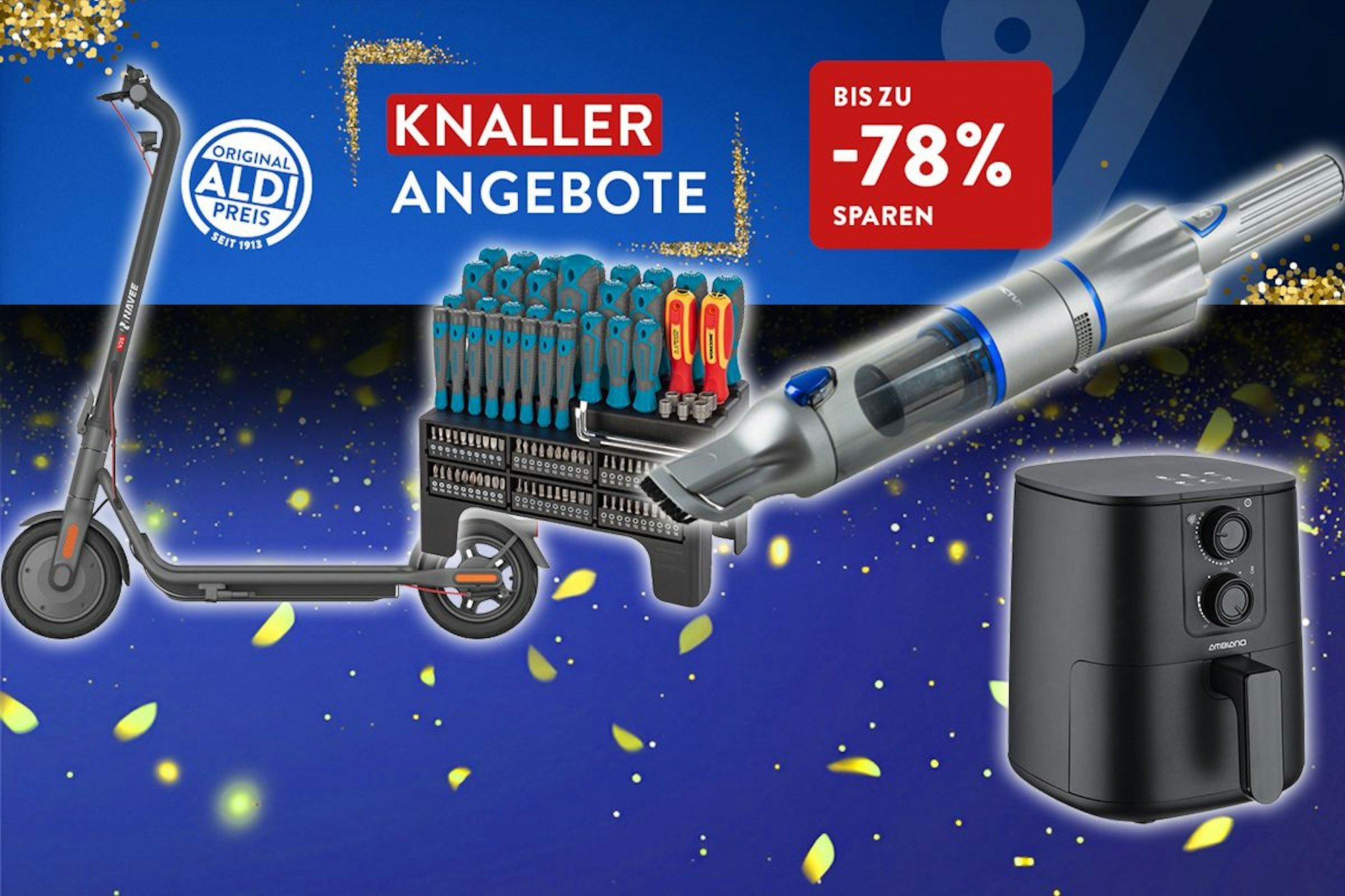 Darstellung von Angeboten aus dem ALDI Onlineshop