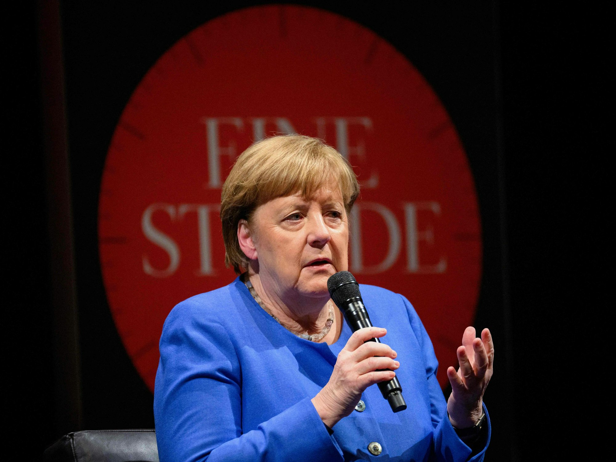 Angela Merkel bei einer Veranstaltung im Hamburg am 5. Februar 2025.