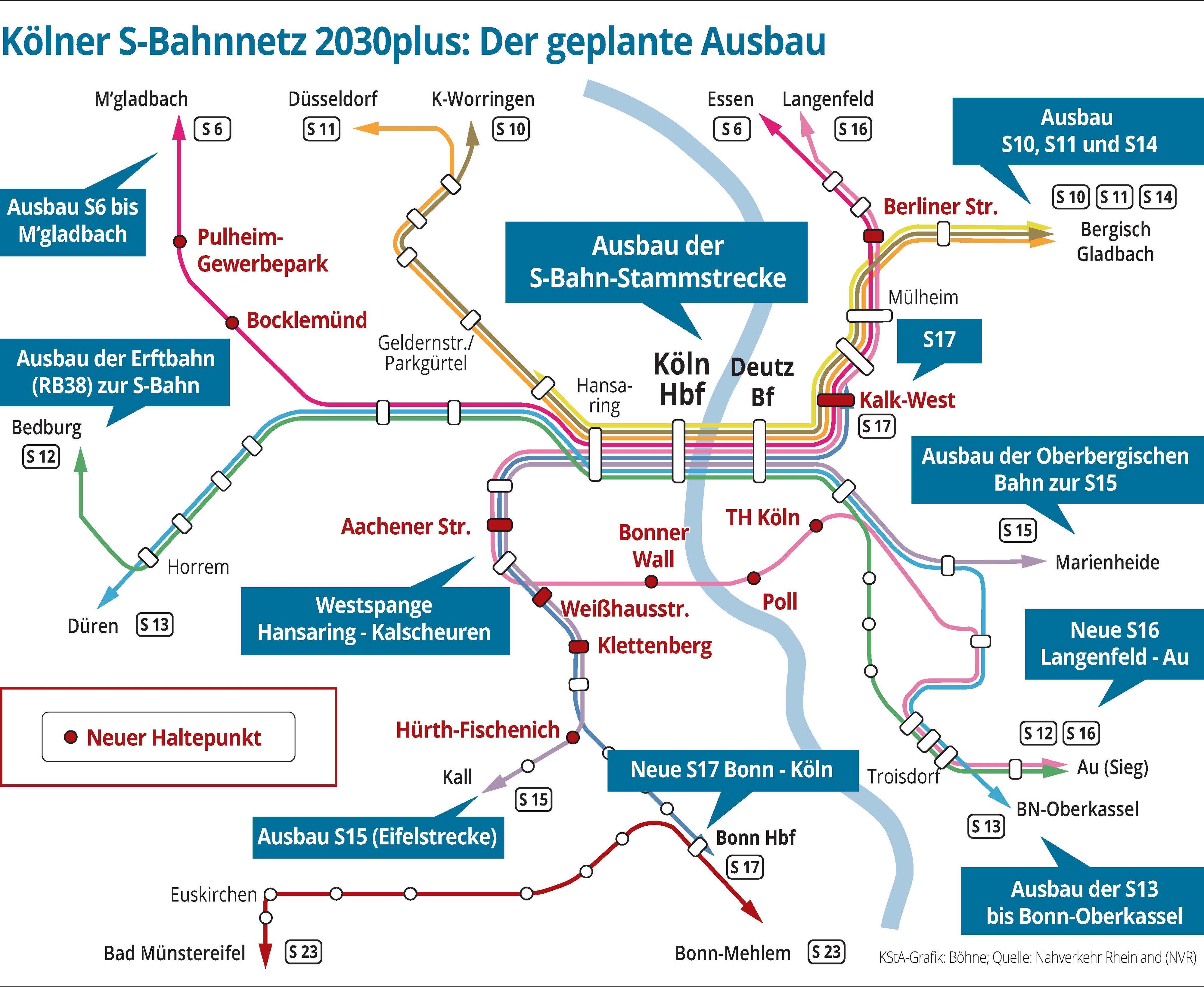 Der geplante Ausbau des S-Bahnnetzes 2030plus