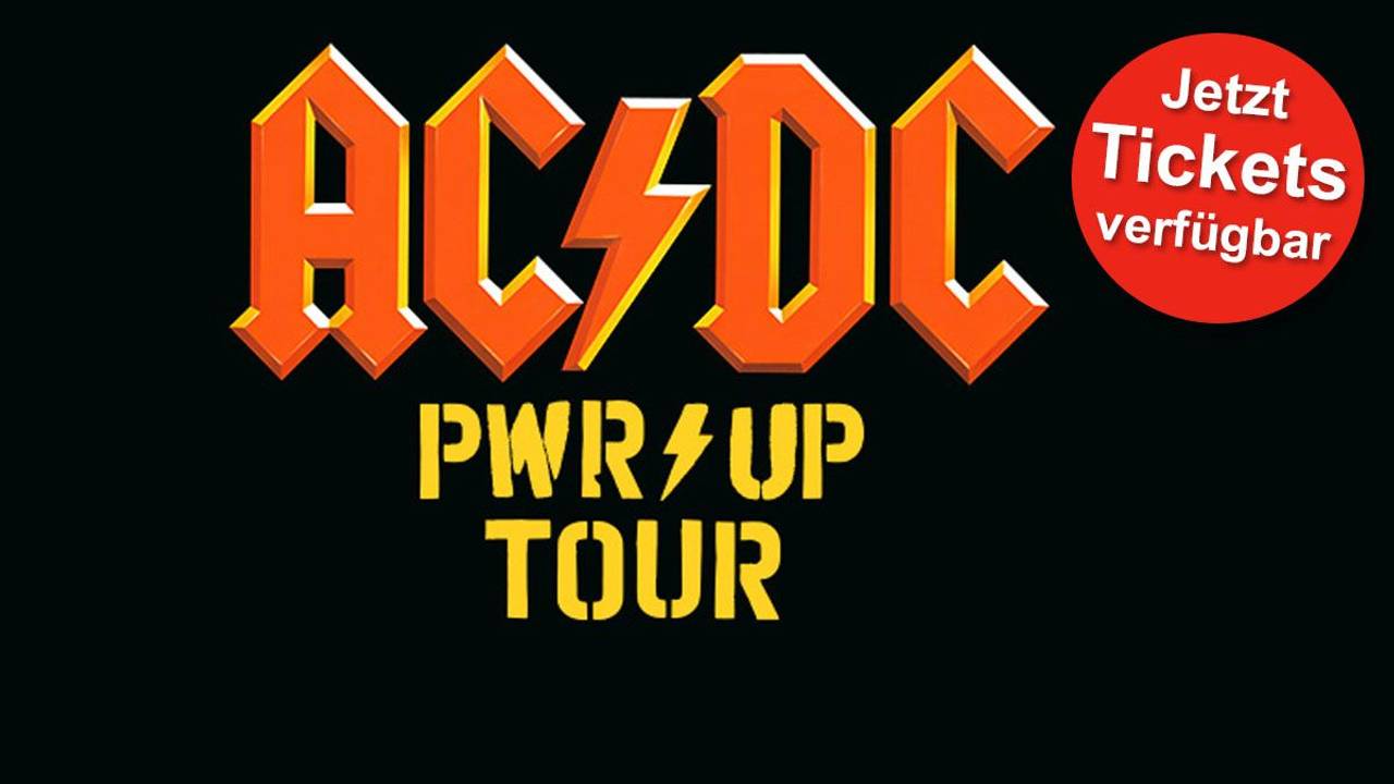 AC/DC Band-Logo für die PWR UP Tour.