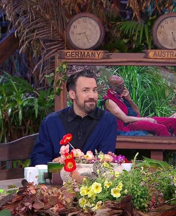 Jan Köppen und Sonja Zietlow im Dschungelcamp-Studio.