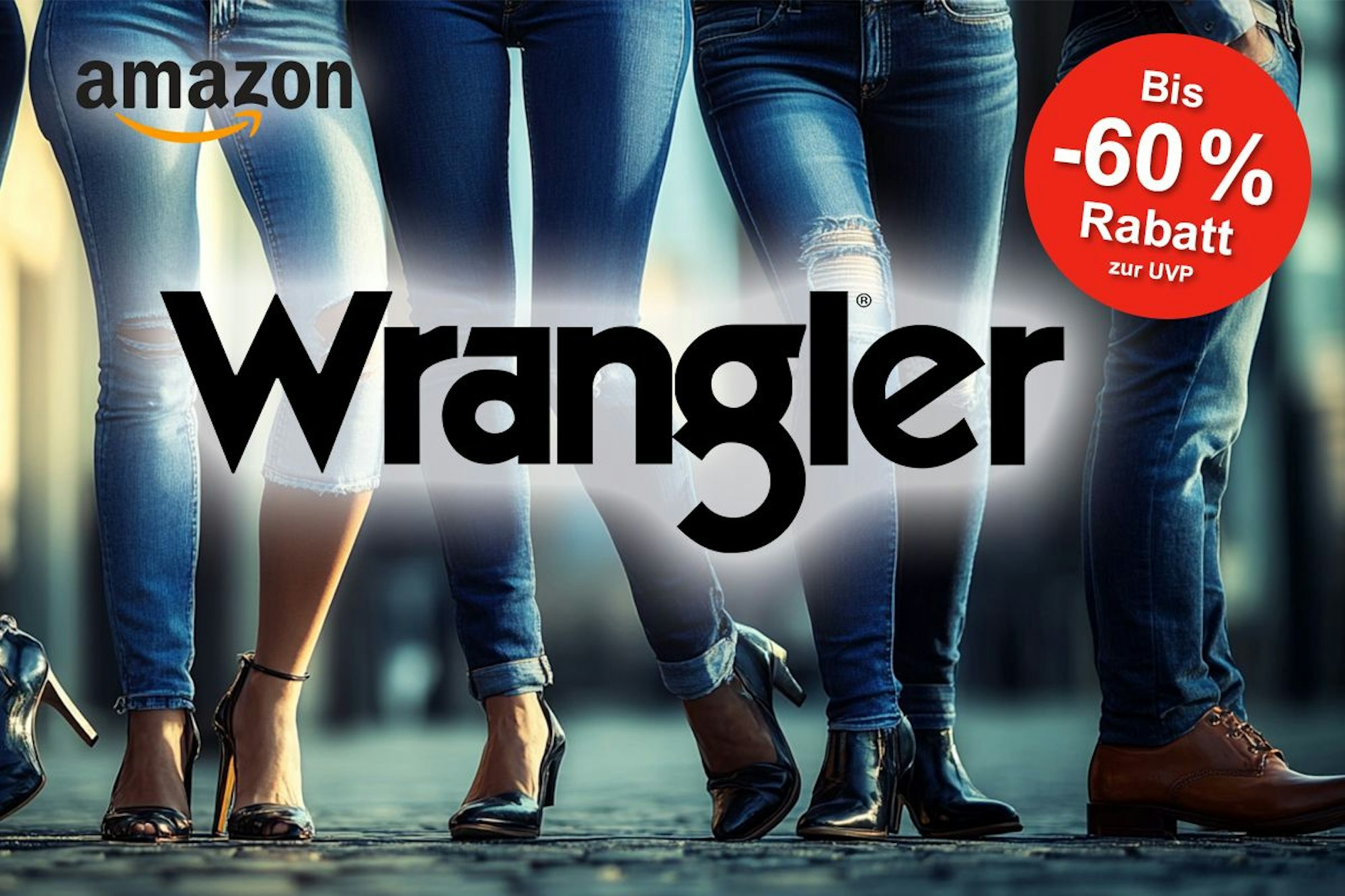 Frauen und Männer in verschiedenen Jeans