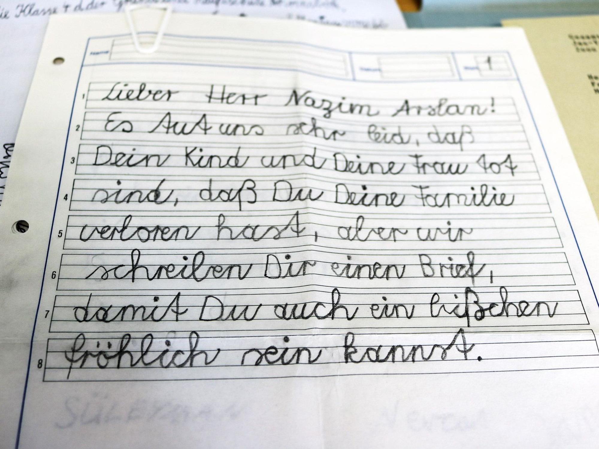 Aus einer Grundschuie kam dieser Brief.