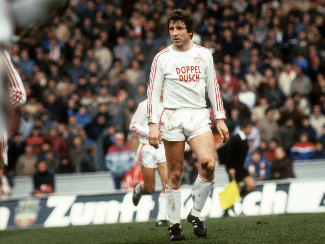 Klaus Fischer 1983 im Trikot des 1. FC Köln.