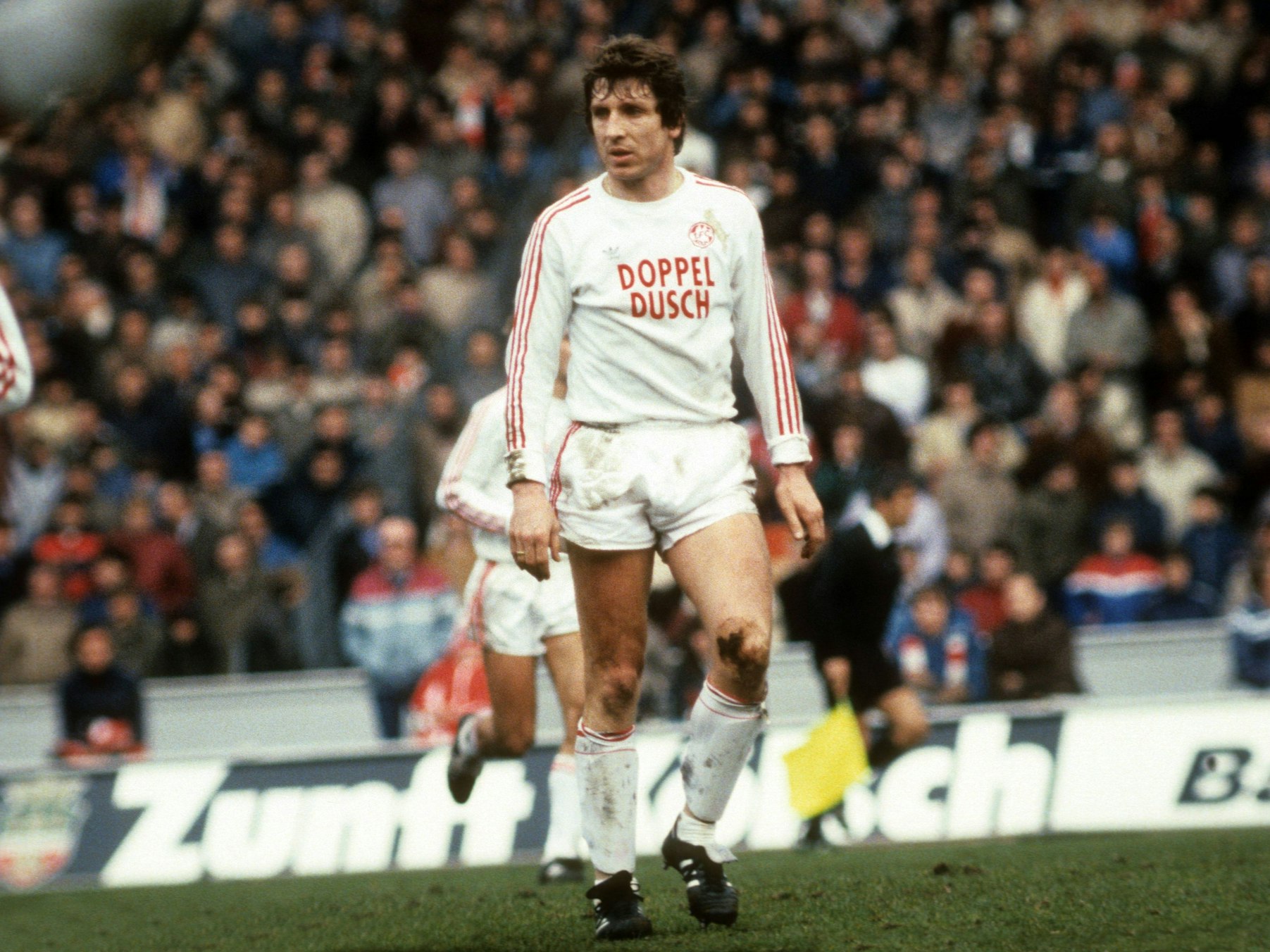 Klaus Fischer 1983 im Trikot des 1. FC Köln.