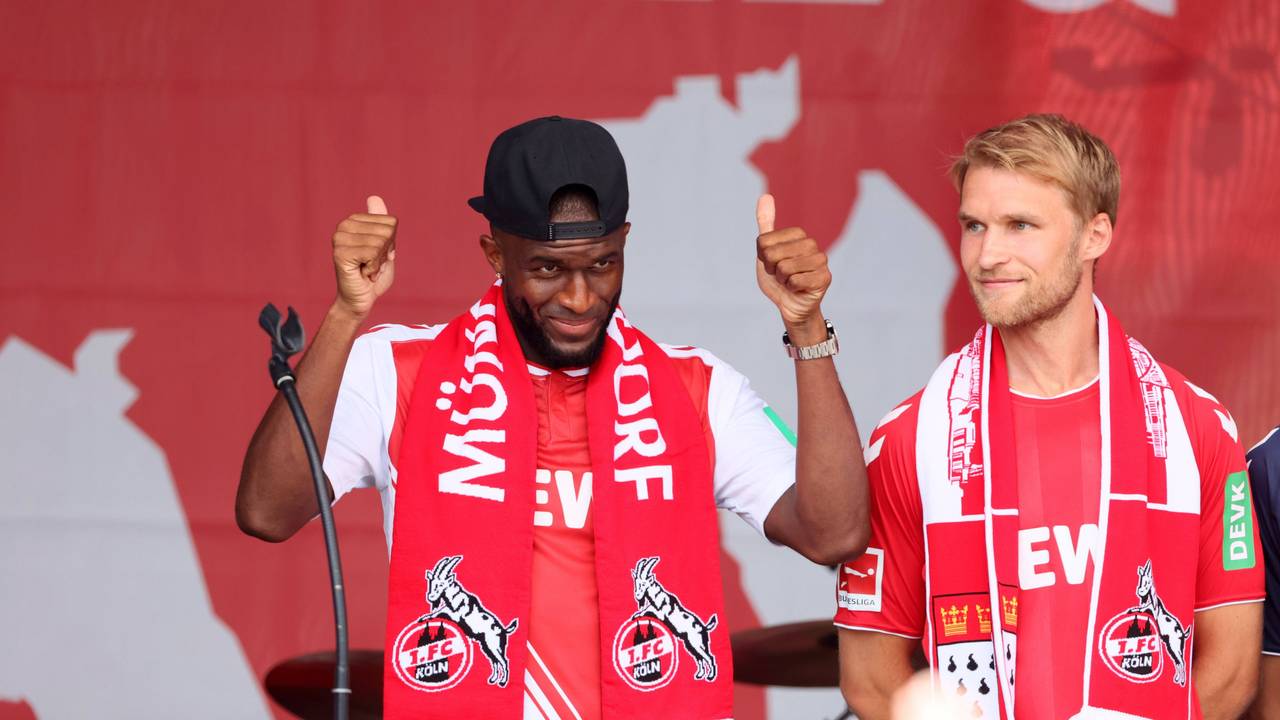 Anthony Modeste und Sebastian Andersson bei der Saison-Eröffnung.