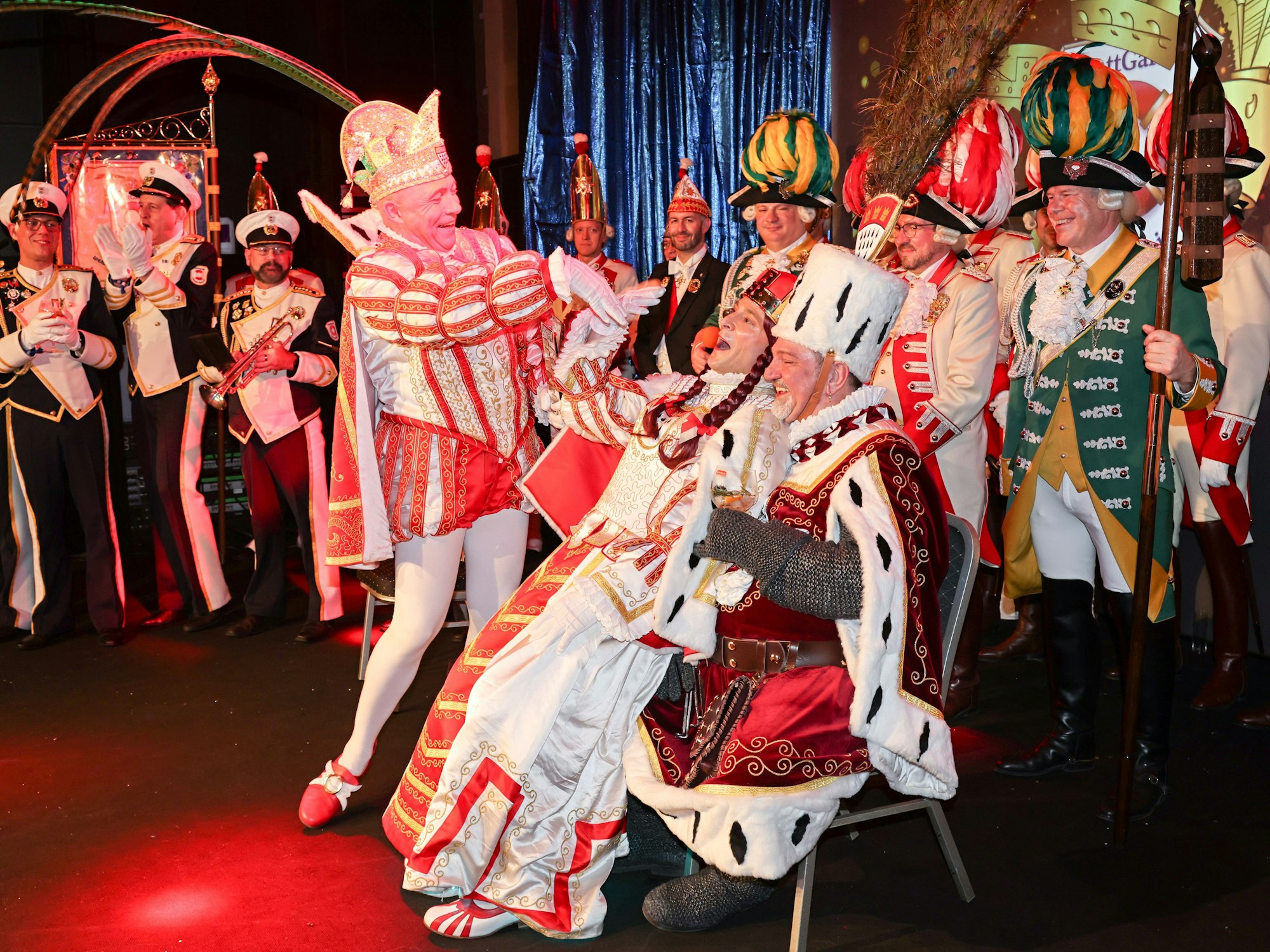 Jungfrau Marlis ruht sich auf dem Schoß von Bauer Michael aus.