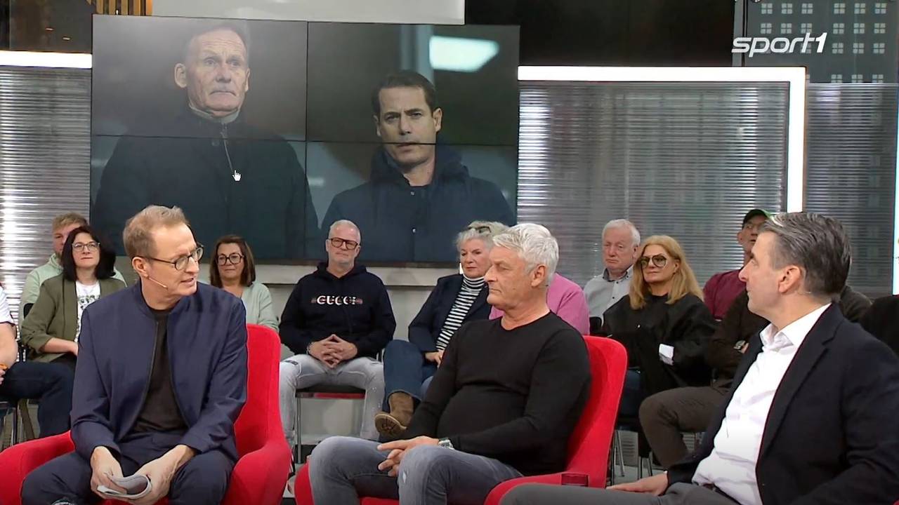 Florian König stellt Armin Veh eine Frage.