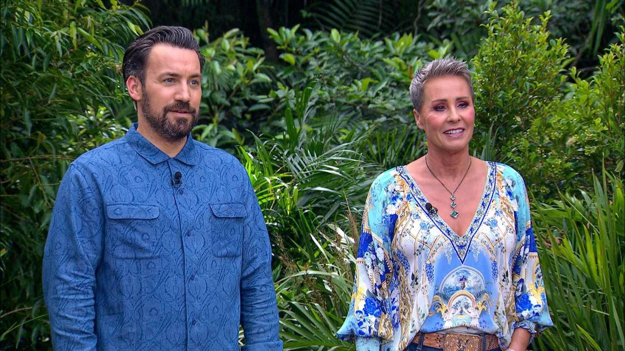 Sonja Zietlow und Jan Köppen beim RTL-Dschungelcamp.