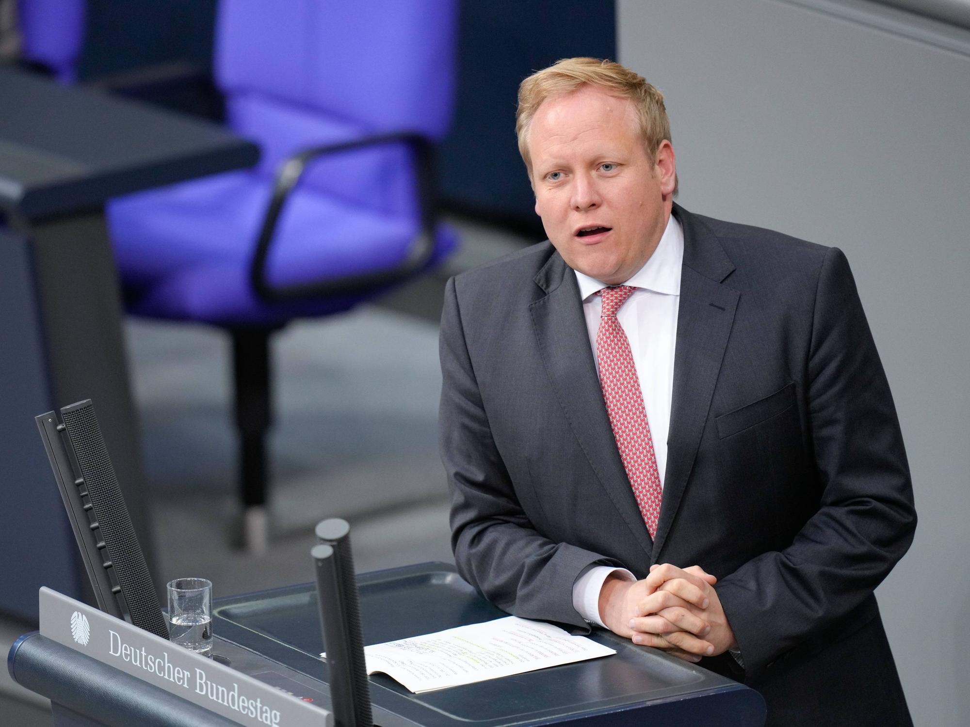 CDU-Politiker Tilman Kuban im Juli 2024 im Deutschen Bundestag