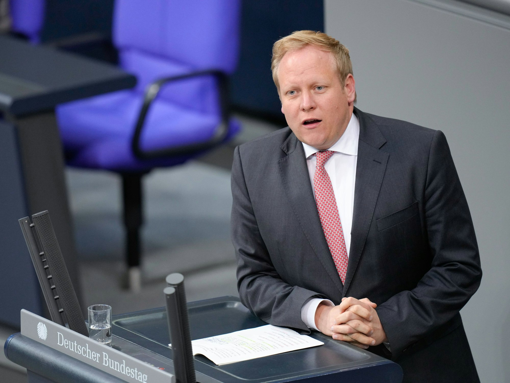 CDU-Politiker Tilman Kuban im Juli 2024 im Deutschen Bundestag