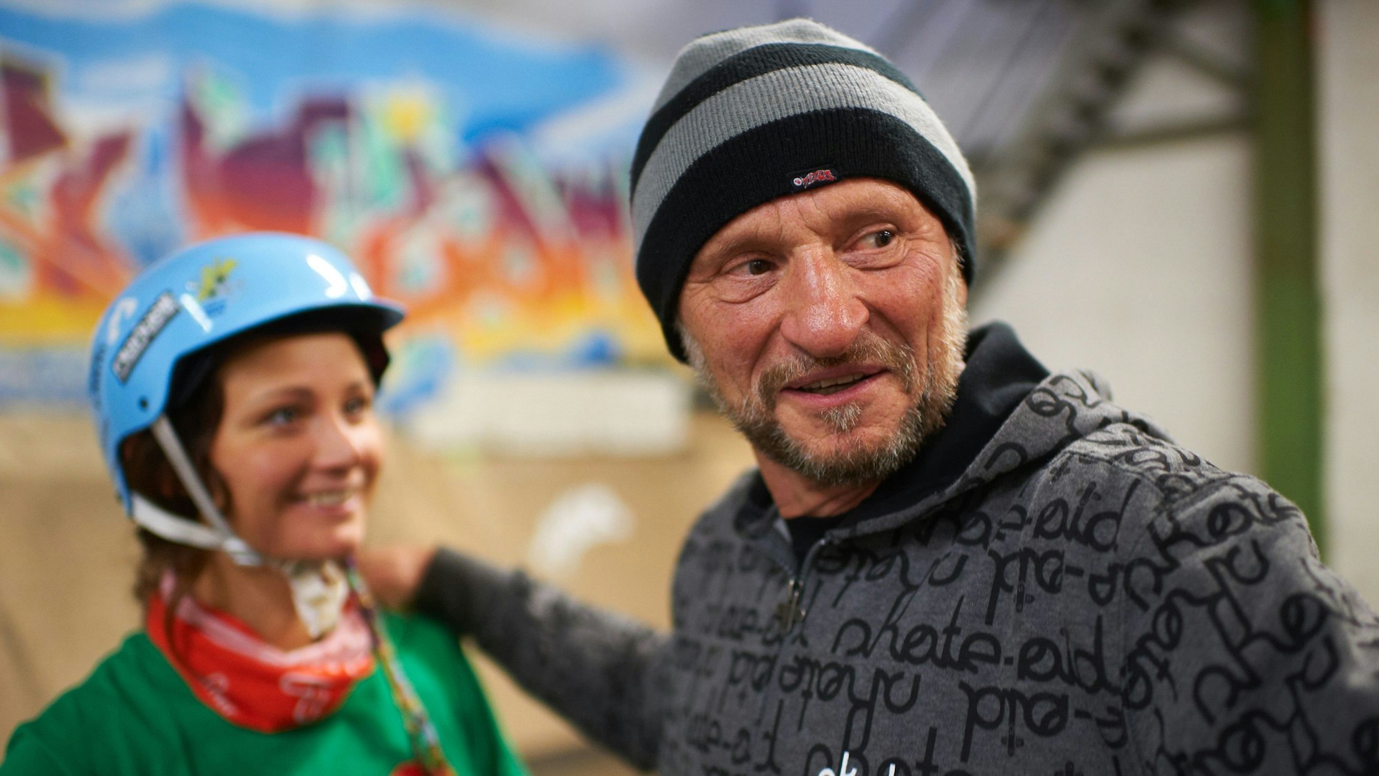 Deutschlands Skateboard-Pionier Eberhard „Titus“ Dittmann am 22. November 2011 in seinem „Skater's Palace“ in Münster