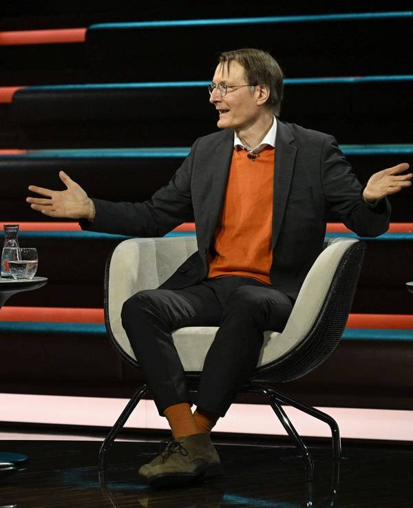 Markus Lanz neben Karl Lauterbach.