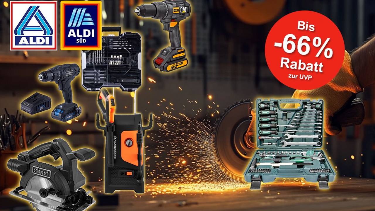 Darstellung von Baumarkt Artikeln im Sale beim ALDI Onlineshop