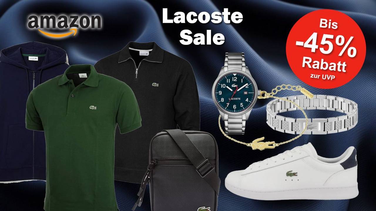 Verschiedene Produktbilder von Lacoste Kleidung und Accessoires