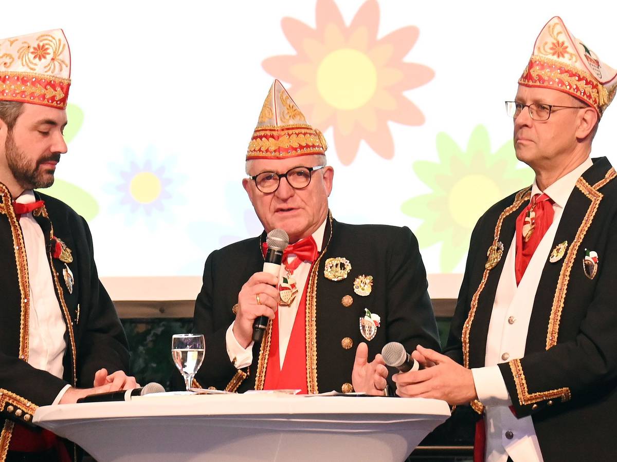Pressekonferenz zum Kölner Rosenmontagszug mit Marc Michelske, Ralf Remmert und Michael Kramp.