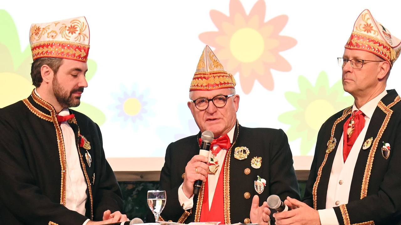 Pressekonferenz zum Kölner Rosenmontagszug mit Marc Michelske, Ralf Remmert und Michael Kramp.
