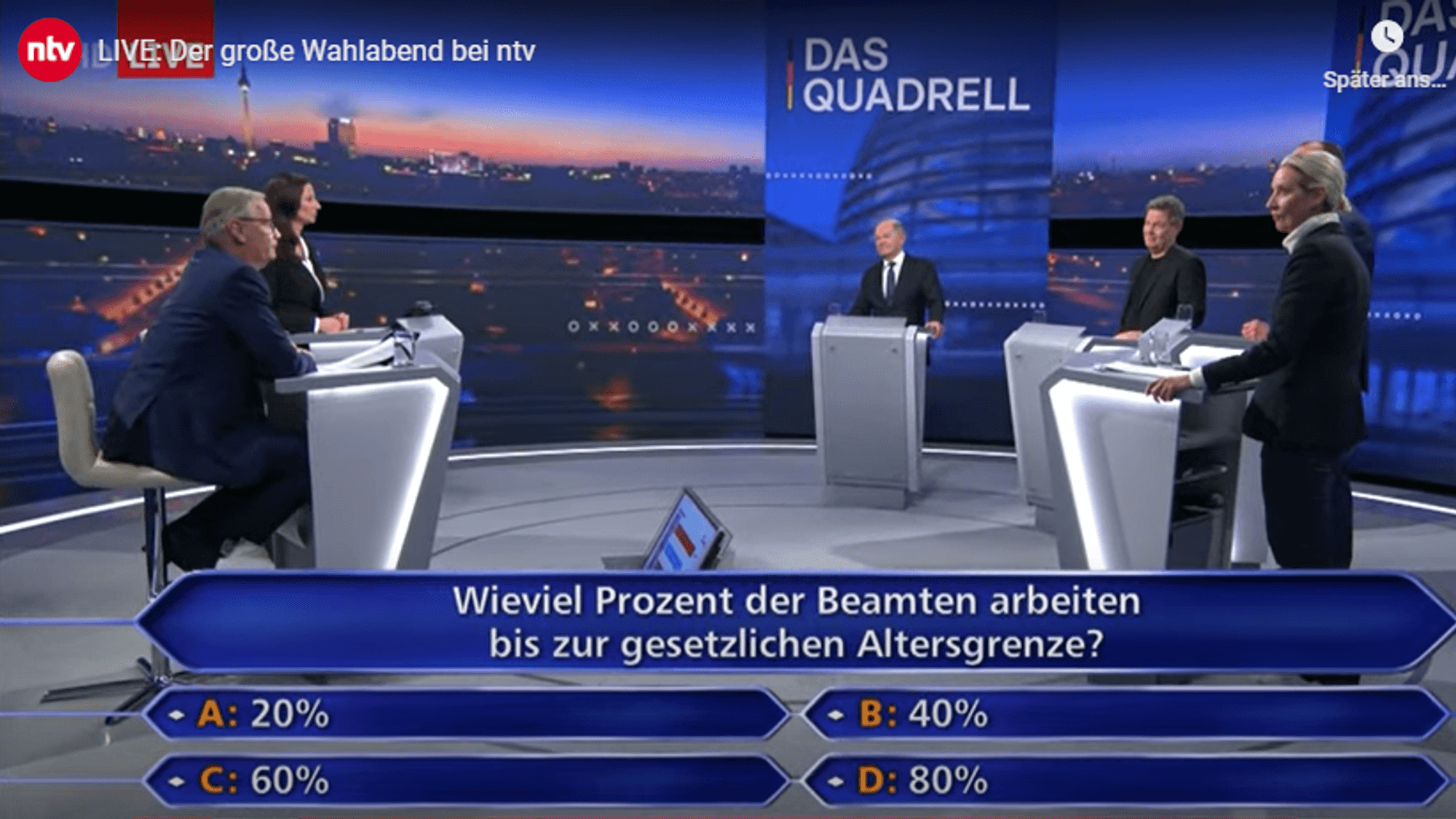Erst das „Dschungelcamp“, dann „Wer wird Millionär?“ – beim TV-Quadrell kamen die RTL-Quotenhits zur Sprache und zum Einsatz.