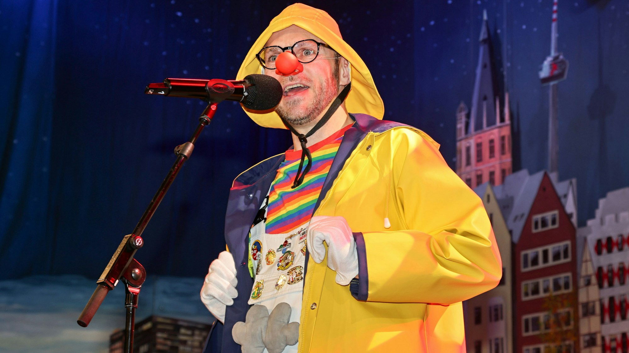 Redner Björn Wassong beim Auftritt im Gürzenich.