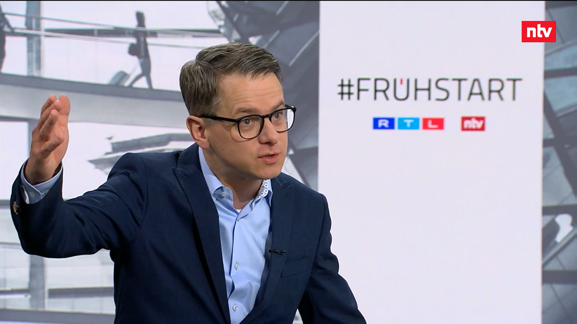 CDU-General Carsten Linnemann am 17. Februar bei ntv-Frühstart.