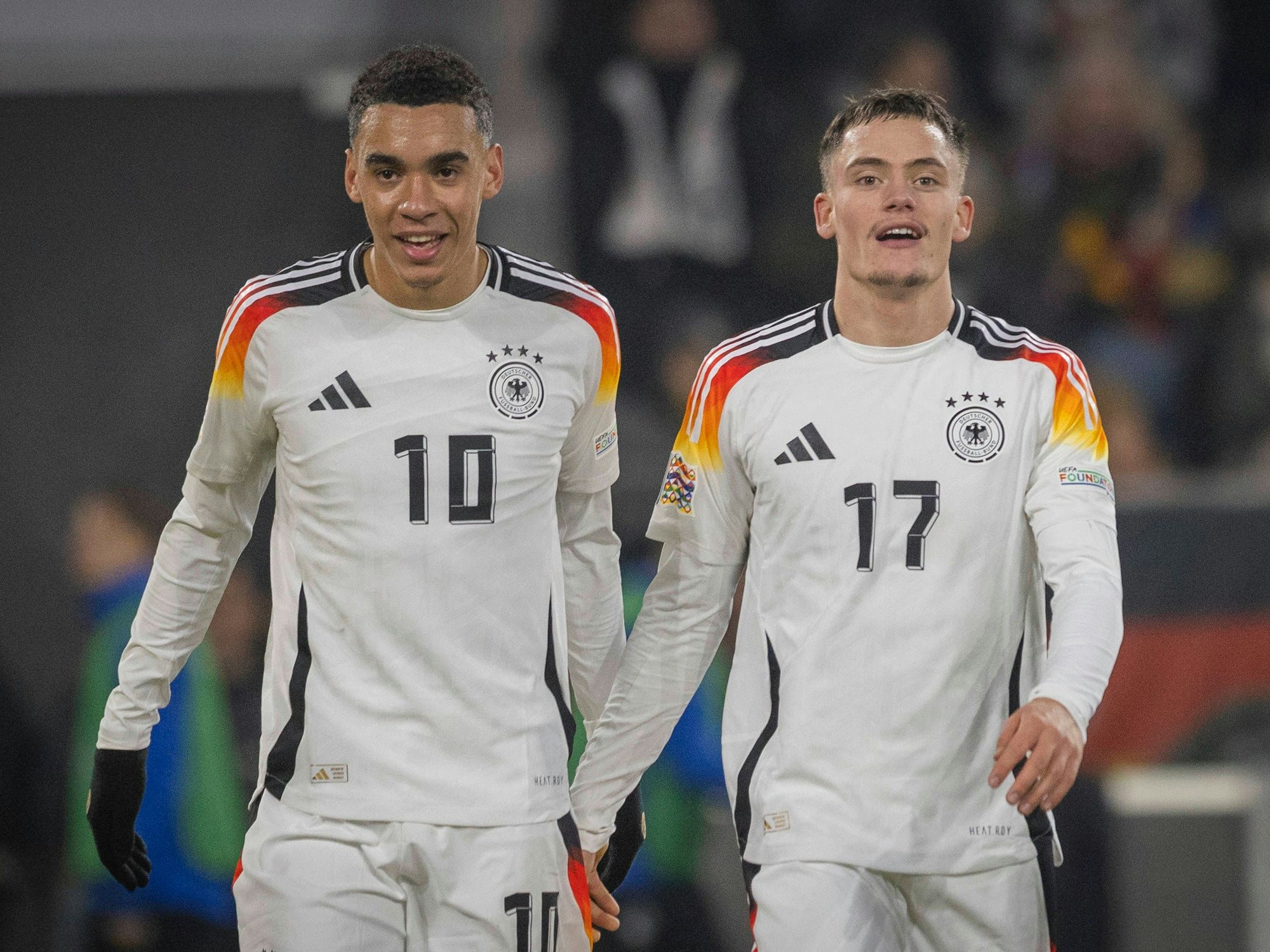 Jamal Musiala und Florian Wirtz beim Länderspiel gegen Bosnien-Herzegowina.