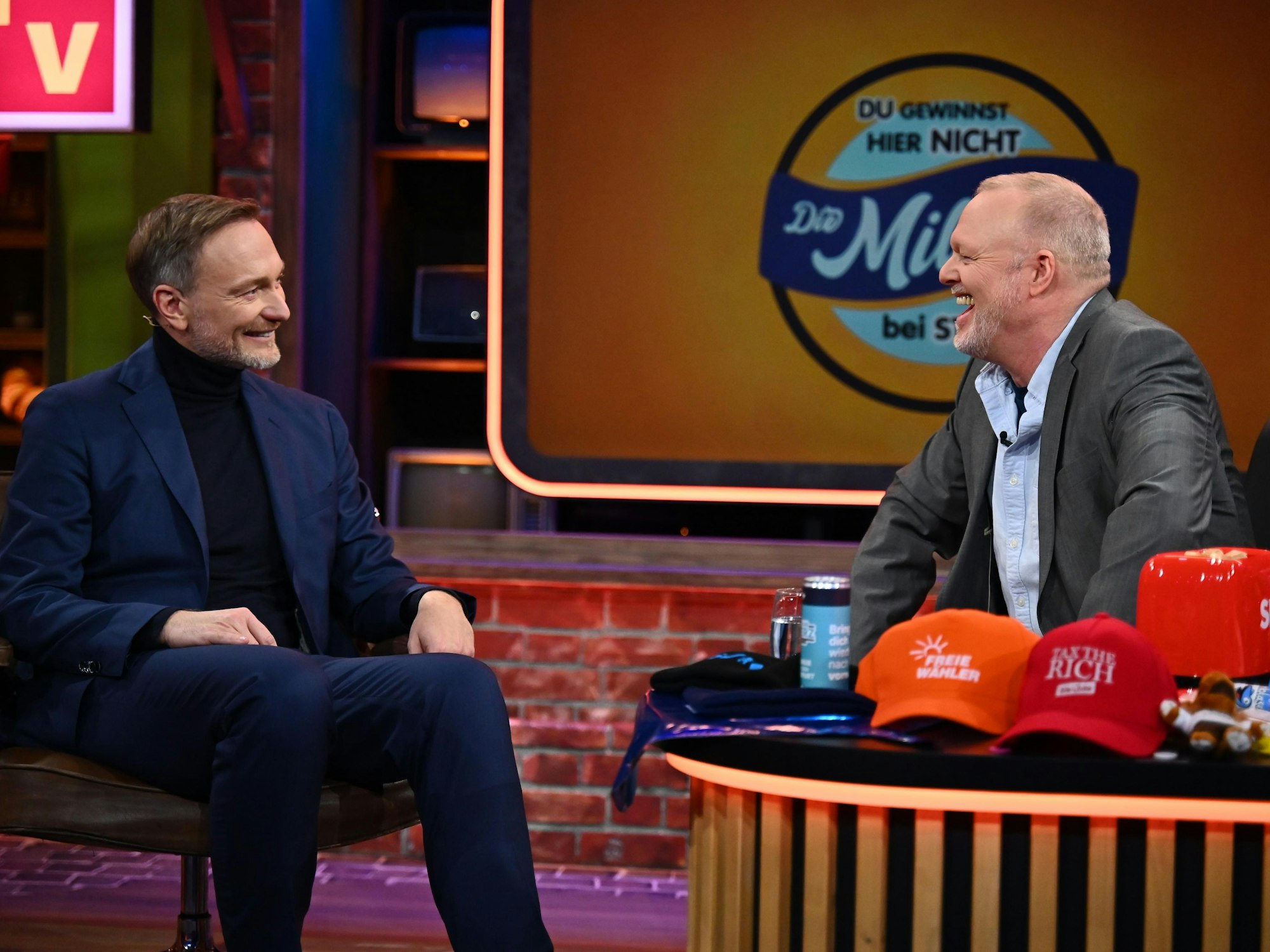 Christian Lindner im Gespräch mit Stefan Raab.